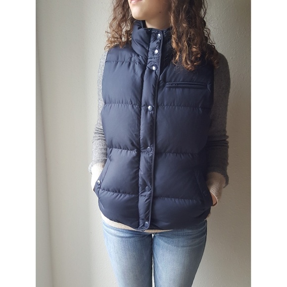 J. Crew Jackets & Blazers - J. Crew Navy Puffer Vest